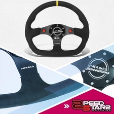 Nrg 320mm Flat Bottom Carbon Fiber Center Leather Steering Wheel Dual Button Nrg 320mm Flat Bottom Carbon Fiber Center Leather Steering Wheel Dual Button