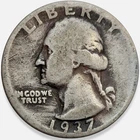 1937-D Washington Quarter 25c * Nice Original Surfaces! * 1937D #31