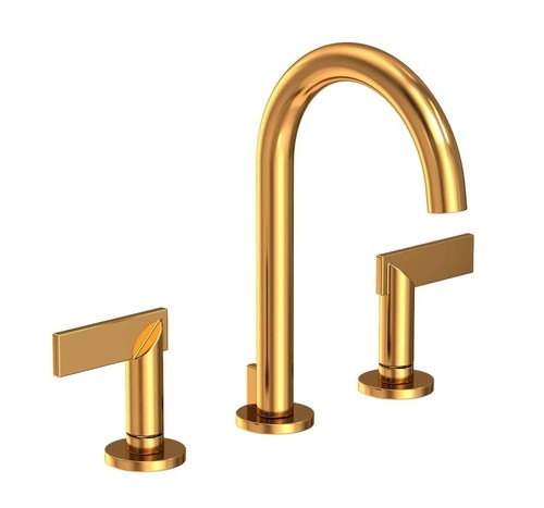 Newport Brass Priya 2480/24S Widespread Bathroom Faucet & Drain Satin Gold PVD - Picture 3 of 10