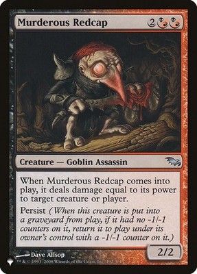 Murderous Redcap The List Reprints NM