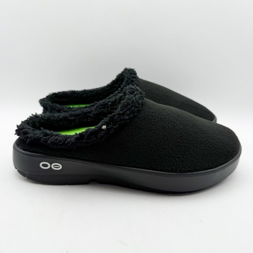 Zapatos de mula OOFOS para hombre OOcoozie EE. UU. 10 UE 43 negros Sherpa sin cordones nuevos en caja - Imagen 4 de 13