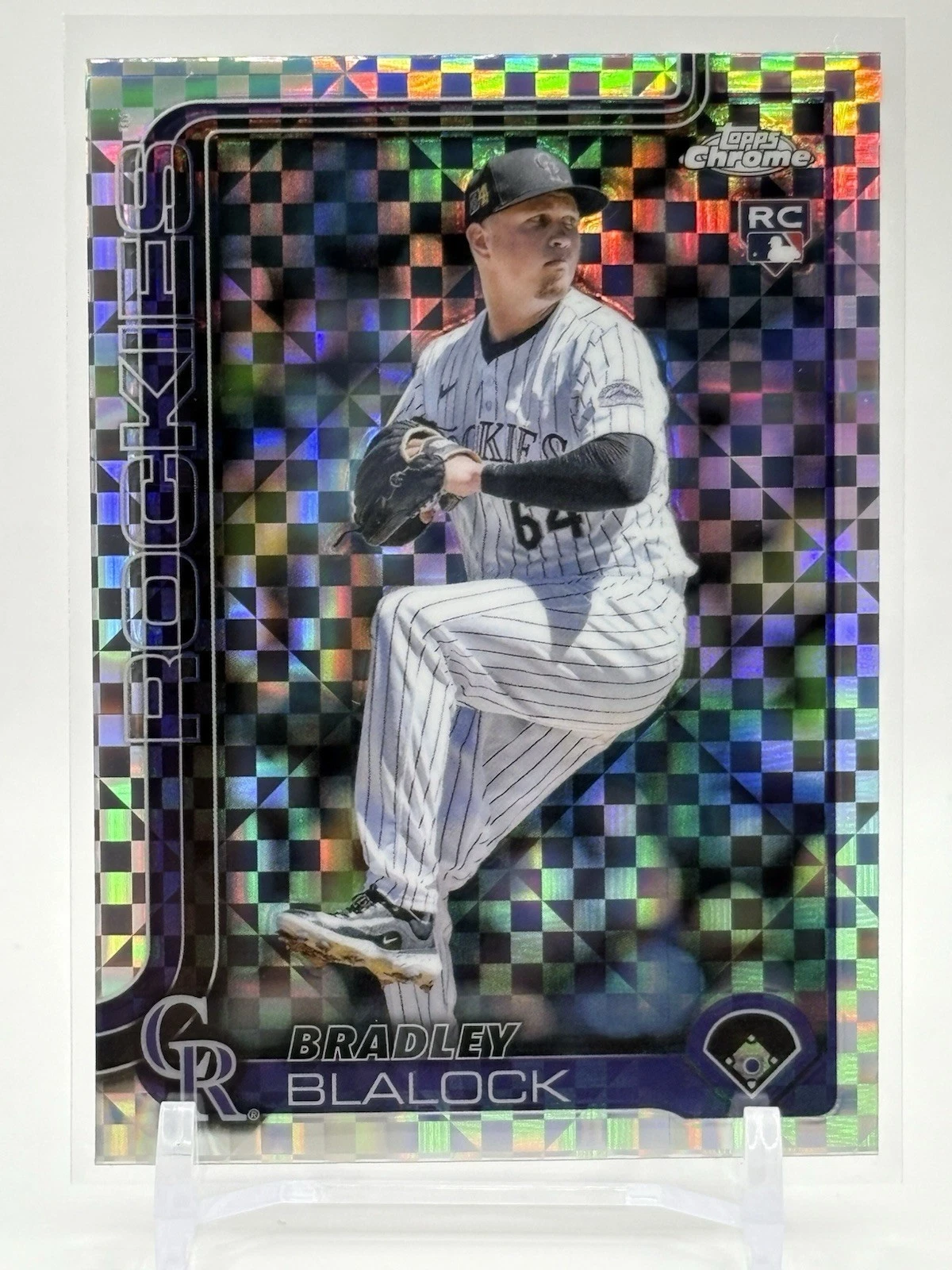 2025 Topps Chrome BRADLEY BLALOCK RC Rookie #289 X-FRACTOR Colorado Rockies