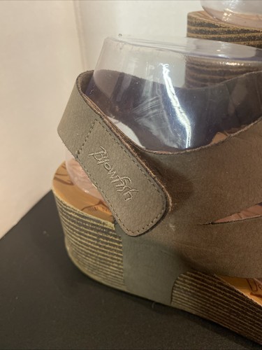 BLOWFISH Malibu TAUPE Wedge Sandals Size 8.5 Women's Cork Heel Synthetic - Picture 2 of 16