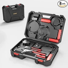 8-Piece Oil Filter Wrench Set: 2-3/4" to 5-1/4" Swivel Oil Filter Removal Tool