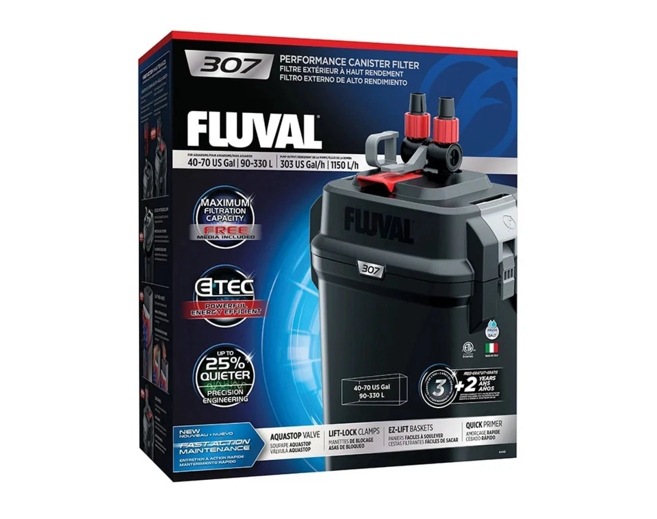 Fluval 307 Canister Filter, 40 - 70 US Gal / 90 - 330 L #A446 - Image 2 of 4