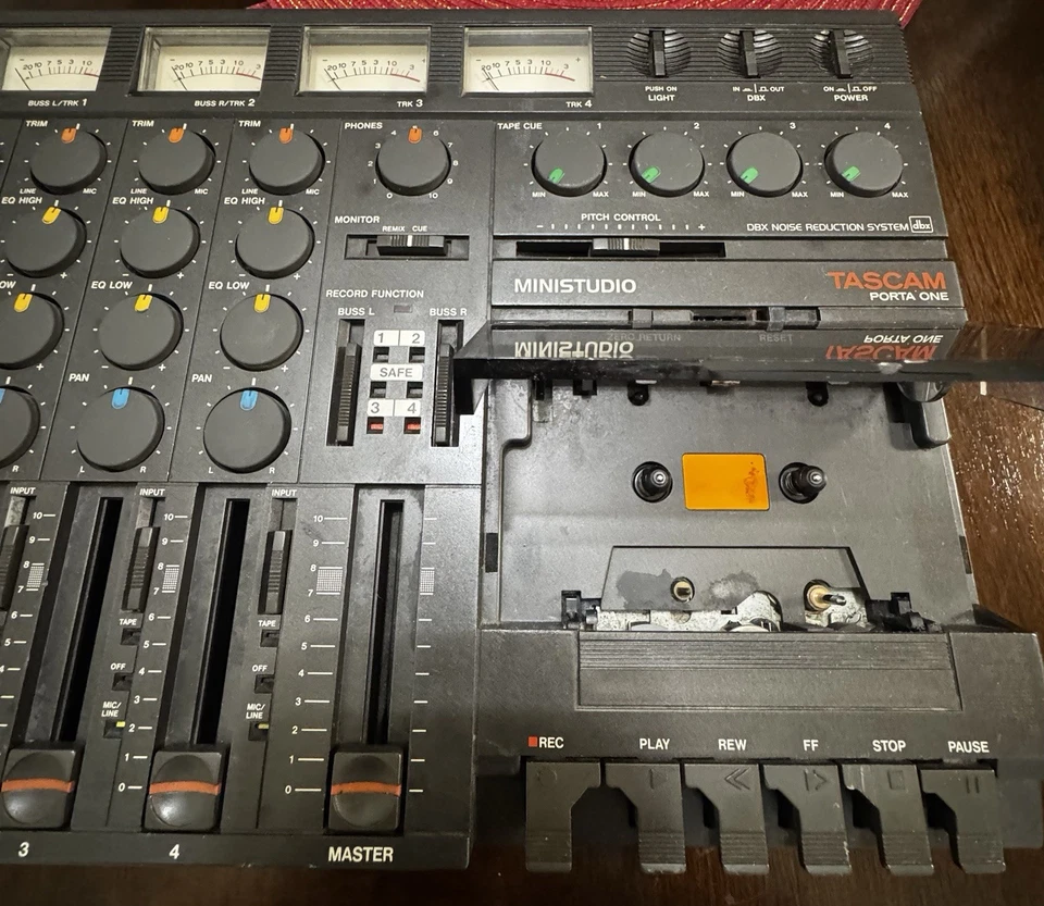 Tascam Porta One Ministudio 4-Track Cassette Recorder (WORKING FUNCTIONAL) - Image 3 of 4