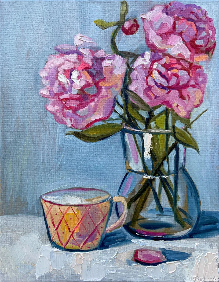 Peony painting deals