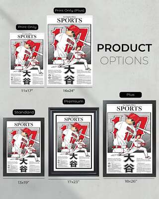 2021 Shohei Ohtani Los Angelos Angels LA Times Framed Front Page