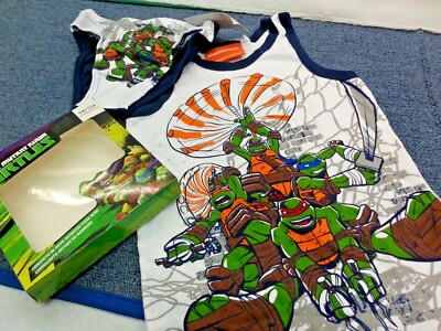 TEENAGE MUTANT NINJA TURTLES - KOORDINIERTES KINDER TANKTOP + SLIP GR.12-24MONATE 2-4 JAHRE