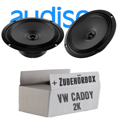 Audison Lautsprecher für VW Caddy 2K Life Front Boxen 16cm 2-Wege Koax Einbauset