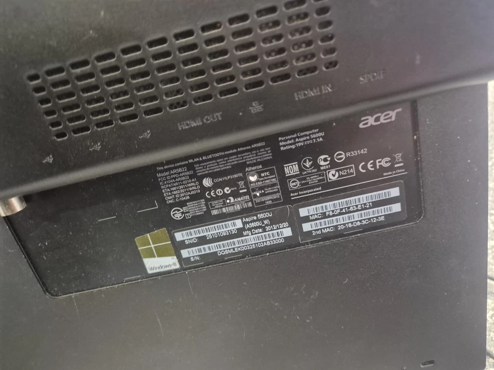 Acer Aspire 5600U 23" Intel Core i3, 12GB RAM, Touchscreen All in One - Image 4 of 4