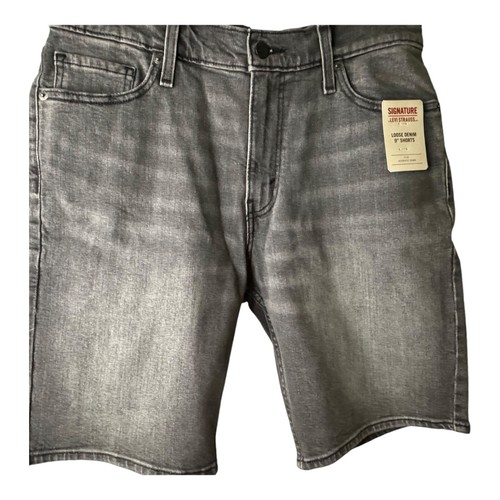 Signature by Levi Strauss & Co. Loose Denim 9" Shorts Black-Kofa Size 42. NWT