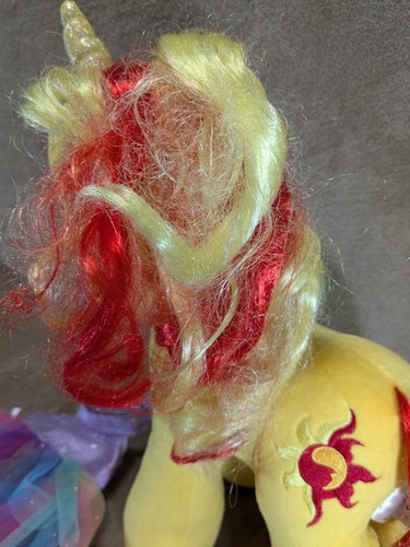 Build a Bear My Little Pony Sunset Shimmer Unicorn Plush 16" Yellow 2018 Retired - Picture 5 of 24