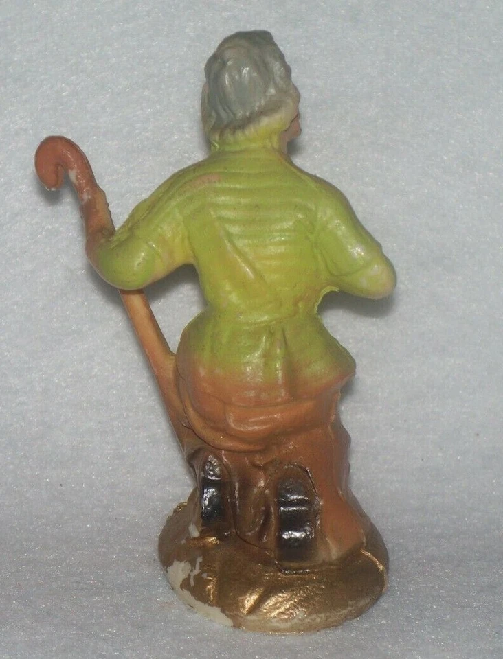 ANTIGUA FIGURA BELÉN PASTOR NAVIDAD PLÁSTICO CELULOIDE ANTIGUO DE COLECCIÓN Foto 2 de 4