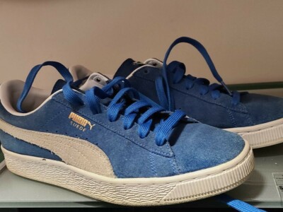 PUMA SUEDE CLASSIC + / Olympian Blue-White 36221364 Size 7 US M - LN!