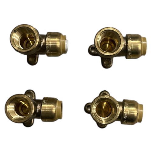Sharkbite 1/2” Push-to-Connect Brass 90* Drop Ear Elbow Fitting (LOT Of 4) US
