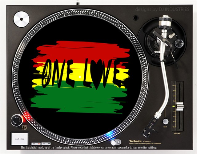 ONE LOVE RASTA DJ SLIPMAT 1200's or any turntable, record player eBay