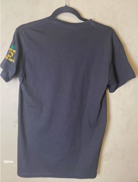 FILA T shirt grafica DR. DRE The Chronic anni 90 HIP HOP DEATH ROW Records con glitter nuova con etichette