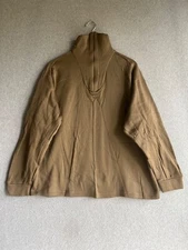 Military Undershirt Cold Weather Mens XL Brown 1/2 Zip Long Sleeve Fleece