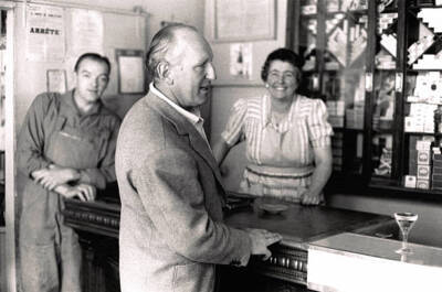 Andre Bourvil in the village of Montainville 1960s in France OLD PHOTO 2