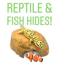 Various Reptile Fish Turtle Hide Decor RESIN Rock Cave Hiding Spot You CHOOSE 