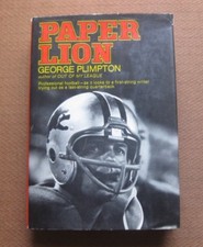 PAPER LION by George Plimpton - 1st edition HCDJ 1966 - pro football NFL sports