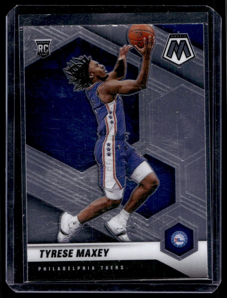 2020-21 Panini Mosaic Tyrese Maxey Rookie W4 Philadelphia 76ers #203
