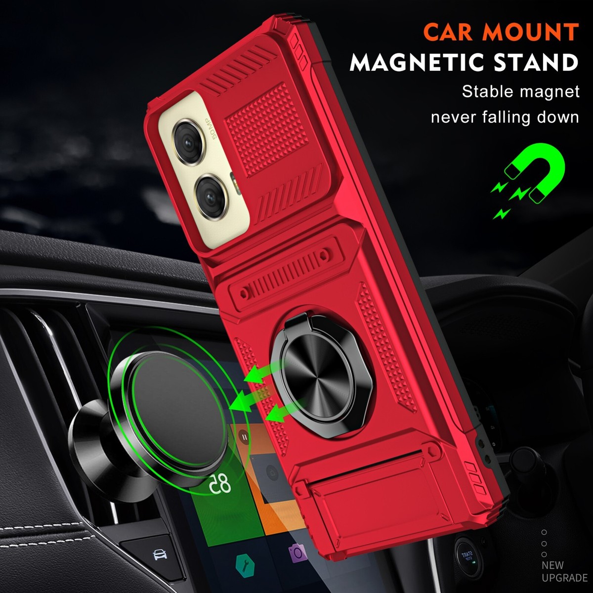 Copertura Con Portafoglio A Clip Magnetica Per Motorola Moto G9 Power | Custodia In PU Con Slot Per Schede - Rosa Oro (FTRONGRT) - 2