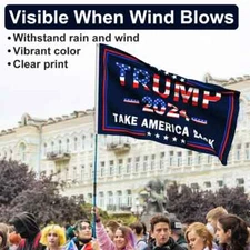 3X5FT Double Sided 3 Ply Trump 2024 Flag Take America Back Indoor Outdoor Banner