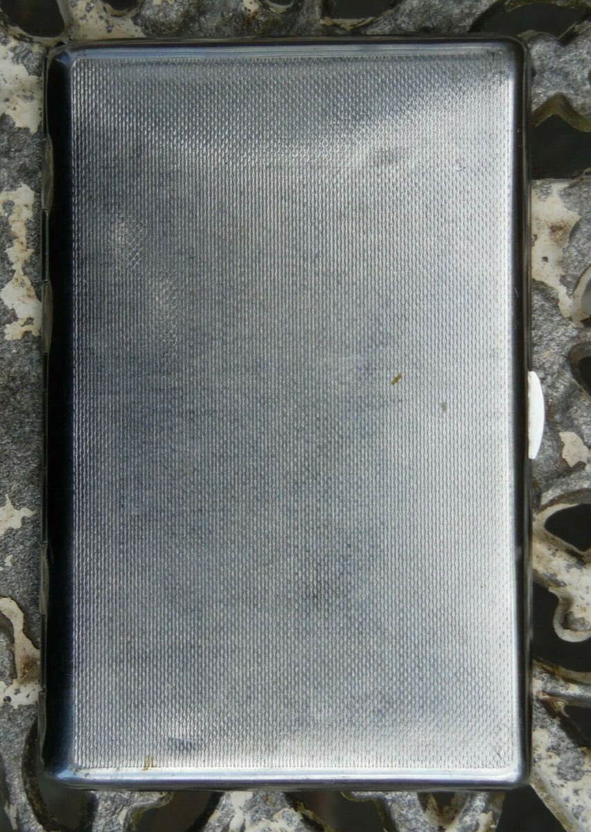 seigneur cigarette case Vintage Seigneur Stainless Steel Patterned Cigarette Case Business Card  Holder*