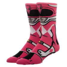 Pink Power Ranger Character Themed Crew Socks