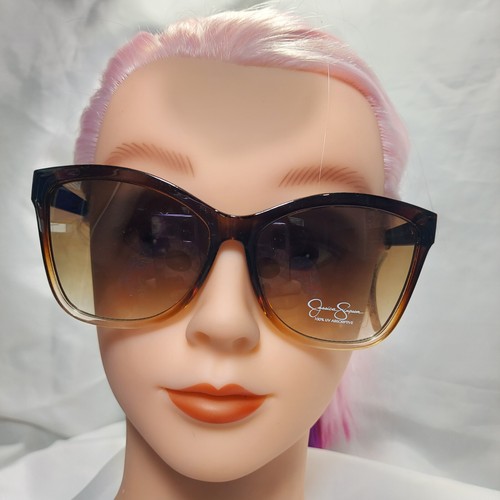 Neu mit Etikett Jessica Simpson Cat Eye Sonnenbrille braun & gold ombre J5823-BNND