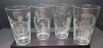 Anime 7 Sins Set Of 4 Etched Glasses