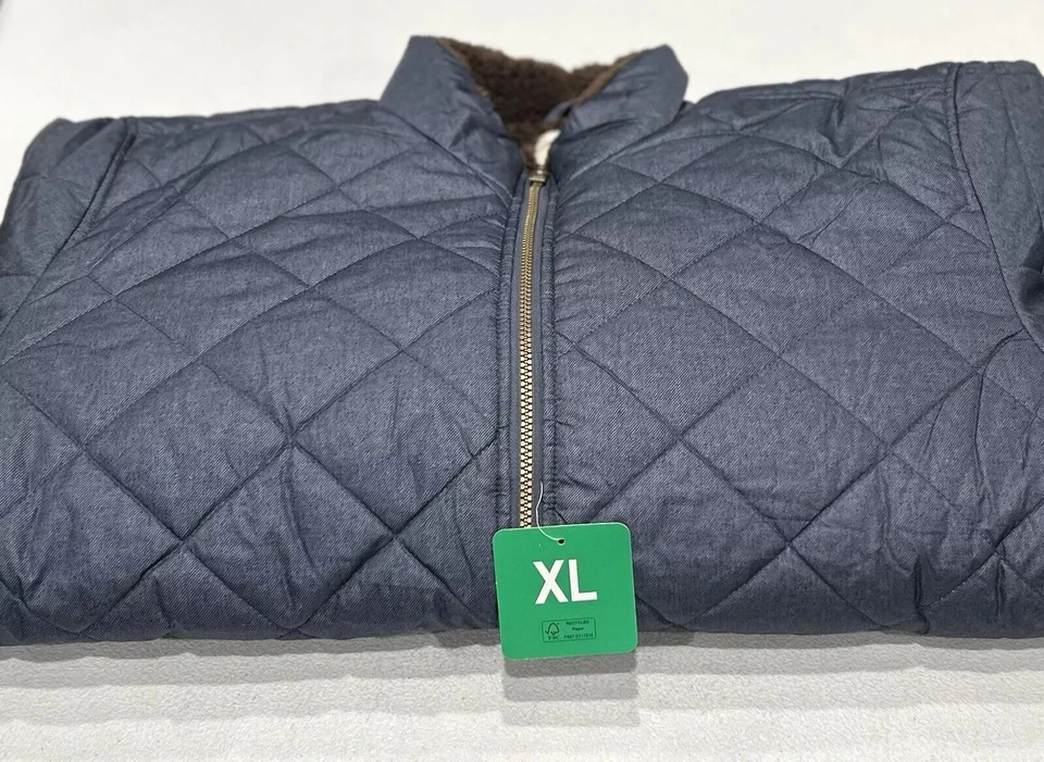 Chaqueta acolchada con cuello forrada de lana vintage resistente a la intemperie para hombre | H24 Foto 4 de 4