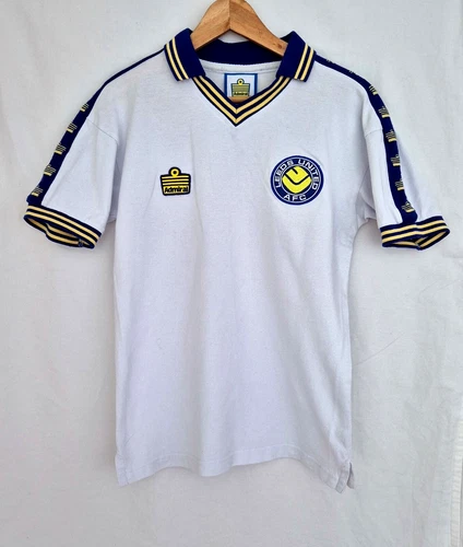 Leeds United Football 1976/7 Admiral Shirt By Score Draw Mens Size Small 18" PTP