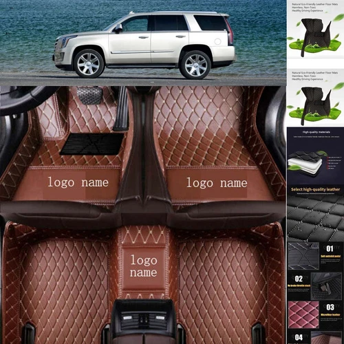 For Cadillac Escalade Car Floor Mats Luxury Custom Cargo Liners Mats Waterproof - Picture 11 of 33