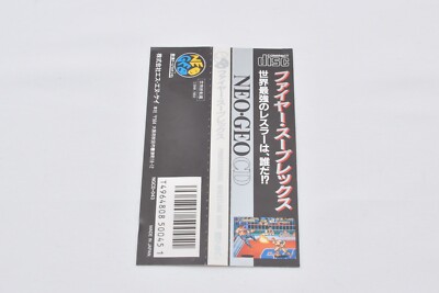 FIRE SUPLEX 3 Count Bout Neo Geo CD spine card NCD SNK Neogeo CD