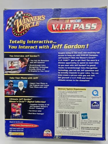 Hasbro Winner Circle Jeff Gordon Interactive CD Rom Nascar VIP Pass 1/43 Diecast - Picture 5 of 7