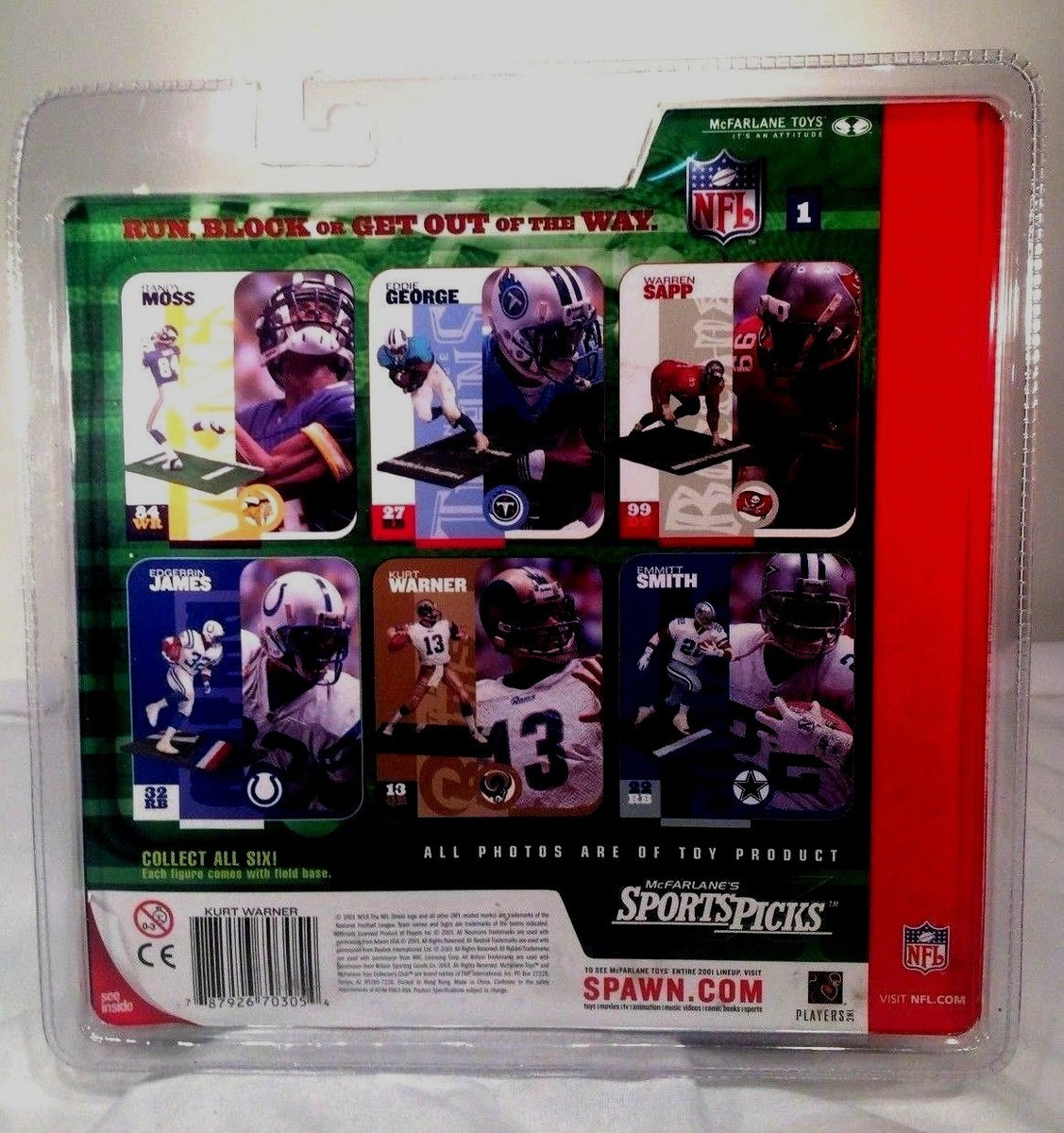 スポーツ McFarlane  Warner Rams S1 Variant St.Louis Rams Kurt Warner( Variant) McFarlane NFL Series 1 Figure