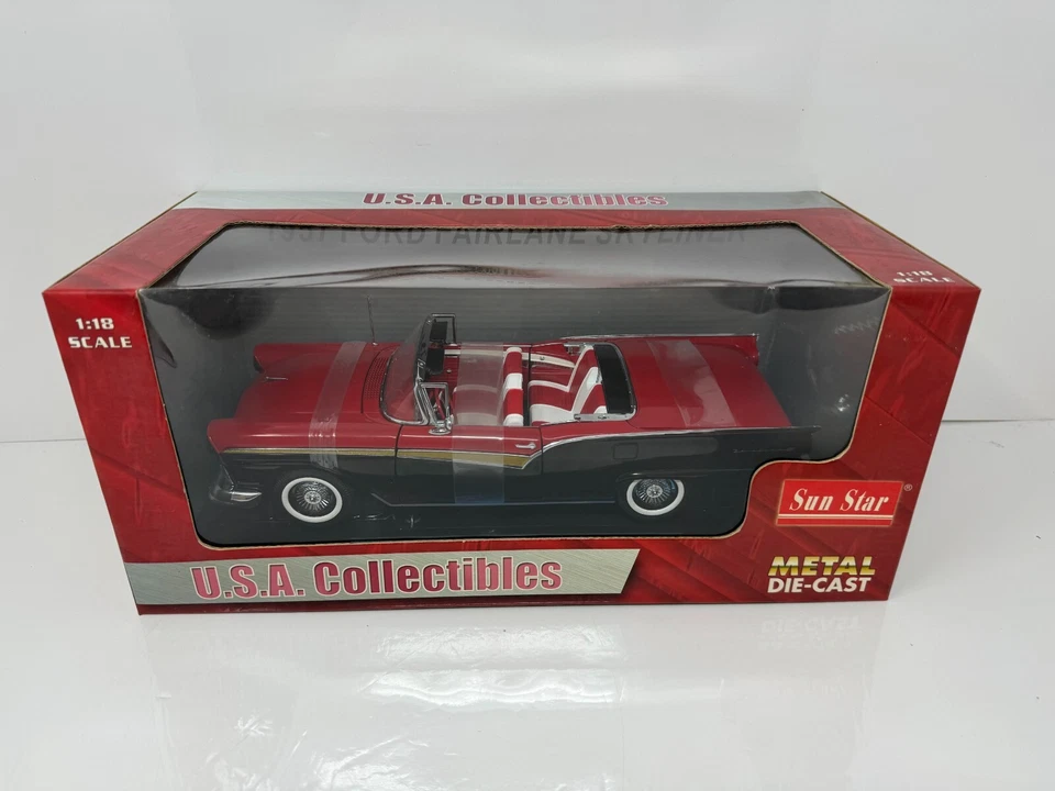 Sun Star Ford 1957 Ford Fairlane Skyliner U.S.A Collectibles 1:18 Diecast - Image 3 of 4