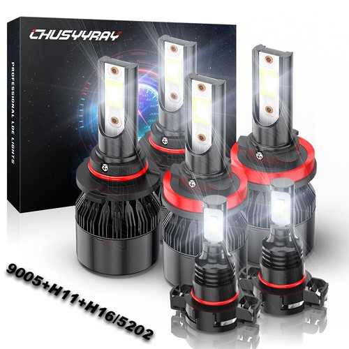 For Dodge Charger 2011-2014 8000K LED Headlights Hi/Low Fog Lights 6x Bulbs Kit