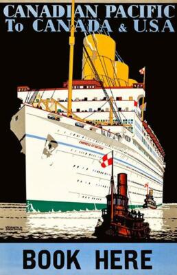 Canadian Pacific - Canada To USA - Empress - 1933 - Travel Poster Magnet