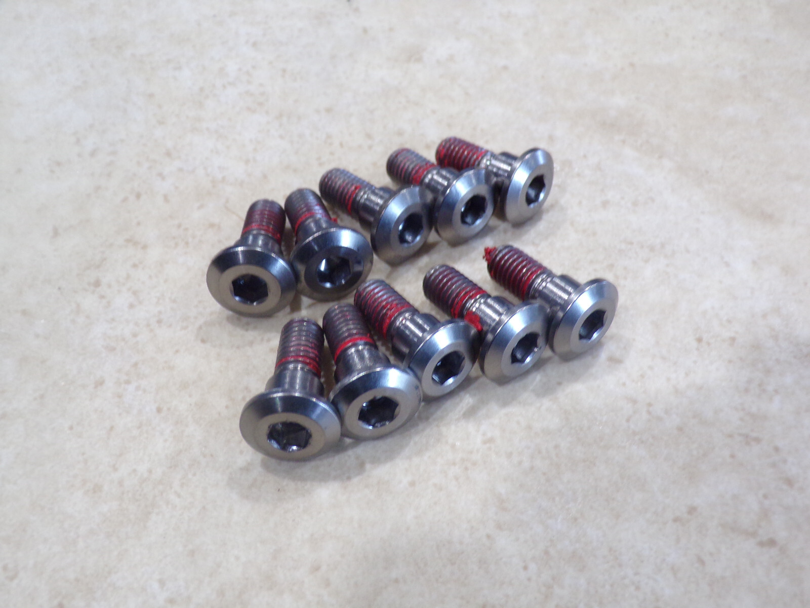 Suzuki GSXR 1000 05 06 titanium Ti front brake disc mounting bolts VGC