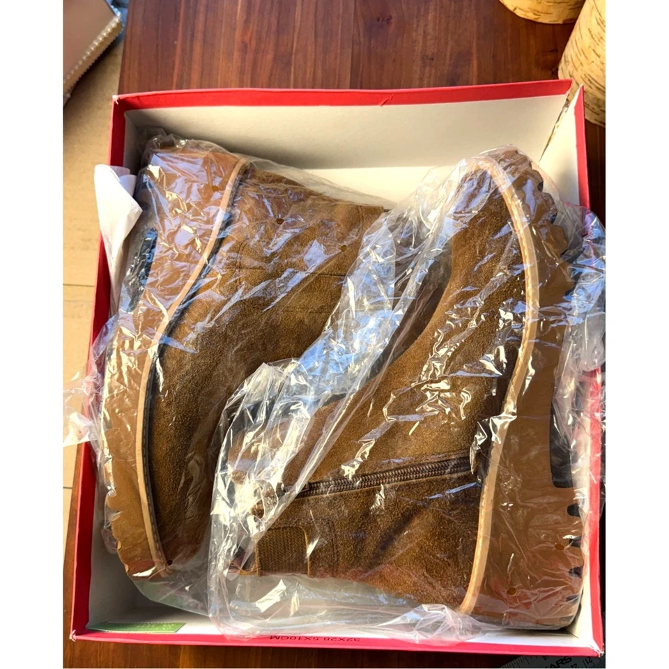 Vaneli Mariel Botines Chelsea de Gamuza Tostada para Mujer Talla 9 M Caja Original Foto 2 de 4