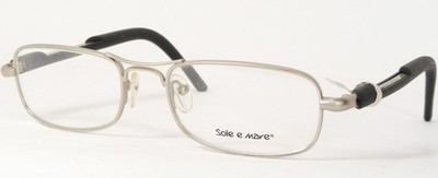 Vintage Sole e Mare 3489 Vollrand Brillengestell 53-19-140 Silber/Black Metall