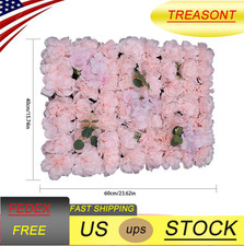 6X DIY Wedding Backdrop Decoration Fashion Artificial Rose Flower Wall Panel US