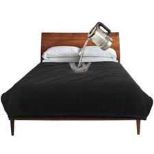 Catalonia Waterproof Bed Blanket, Washable Leakproof 60x80 inch, Black/Black
