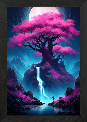 Asiatische Kirschblüte gerahmtes Wandbild Poster Leinwanddruck Bild
