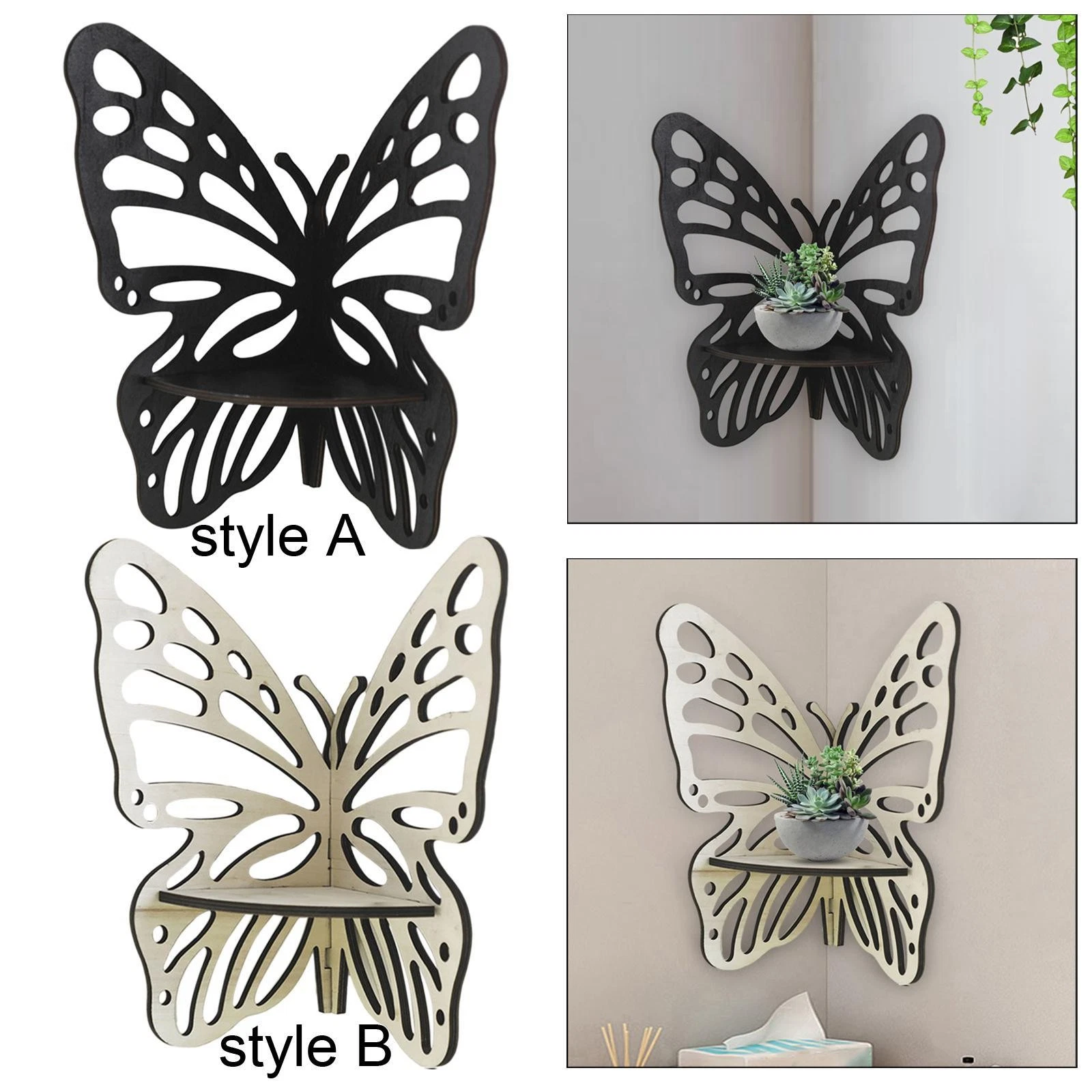 Butterfly Corner Shelf Wall Corner Shelf Gift Boho Wall Shelves Butterfly Shape