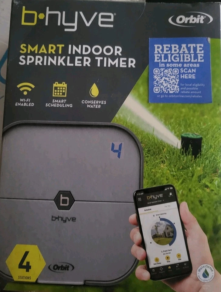 Temporizador rociador interior inteligente Orbit 57915 4 zonas gris B-Hyve Wi-Fi Foto 2 de 3